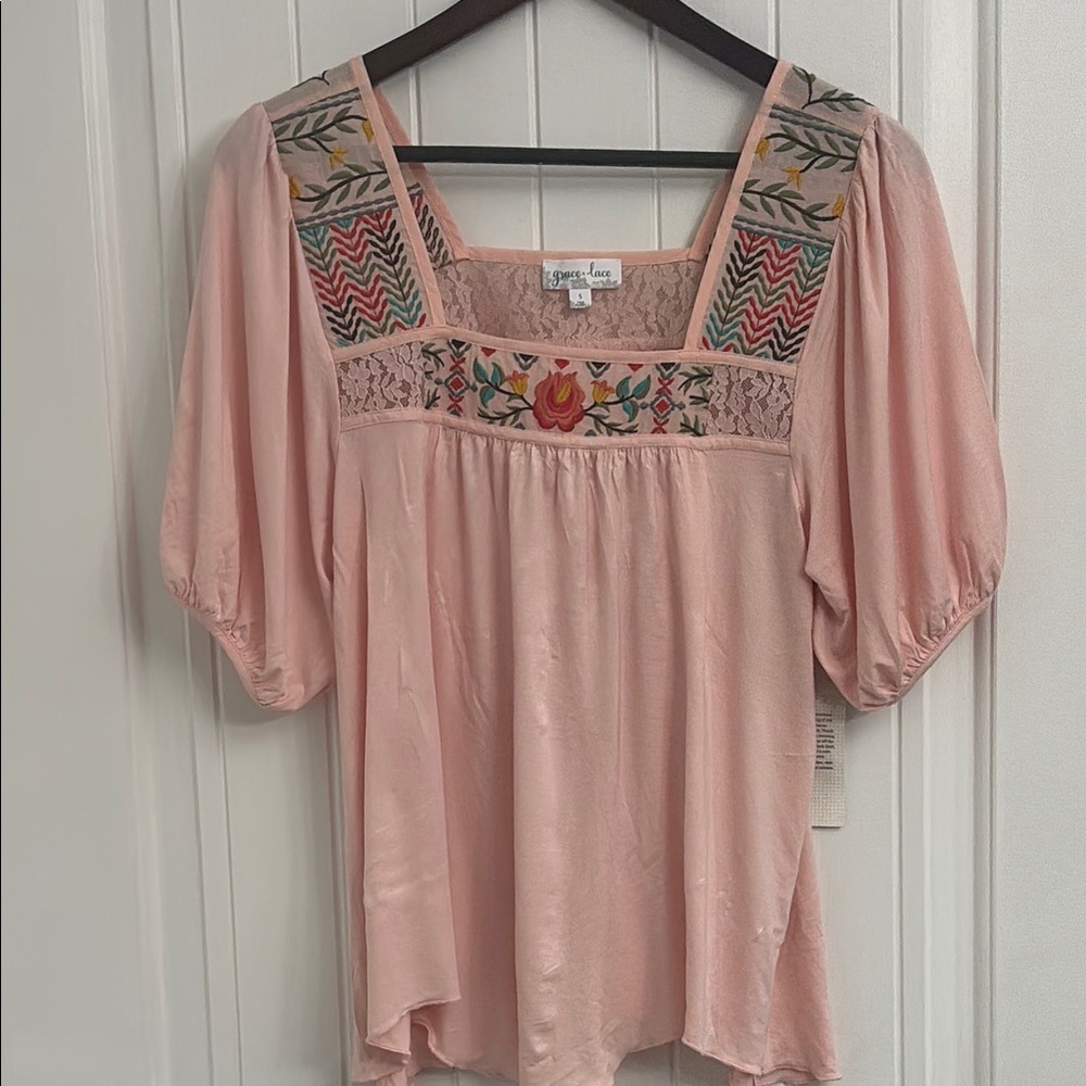 BOGO Grace & Lace Embroidered Top